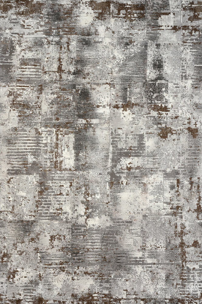 Carpet vintage grey brown-ostia 5672/976 by measure - Colore Colori