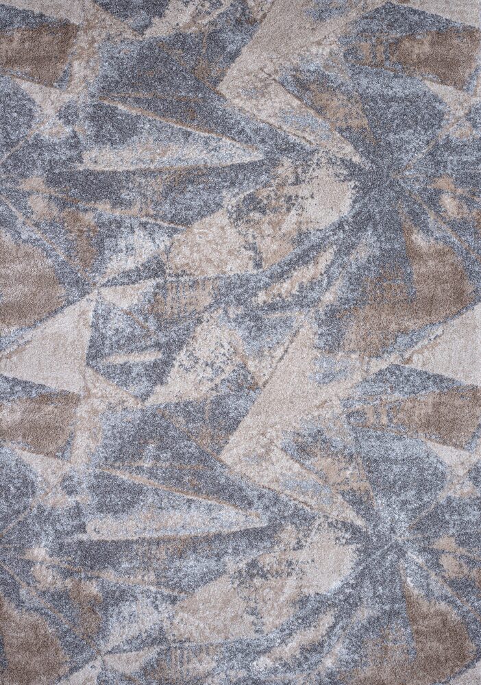 Carpet shaggy grey beige triangles ?kina 7061/958 by measure - Colore Colori